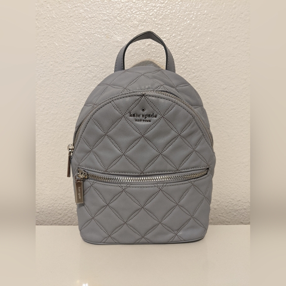 Kate Spade Quilted Gray Backpack - Picture 1 of 11